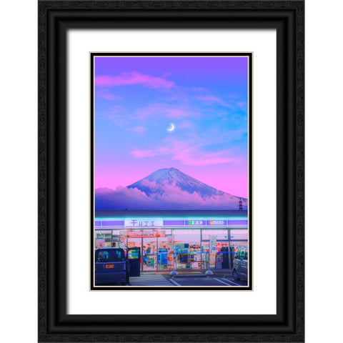 Fuji 3 Black Ornate Wood Framed Art Print with Double Matting by Orozco, Danner