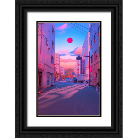 Matsuyama Pastel Sunset Black Ornate Wood Framed Art Print with Double Matting by Orozco, Danner