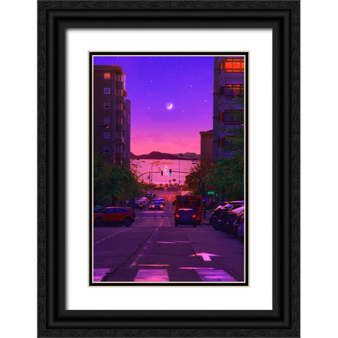 Mirage Black Ornate Wood Framed Art Print with Double Matting by Orozco, Danner