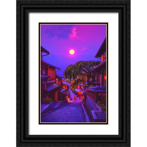 Peaceful Black Ornate Wood Framed Art Print with Double Matting by Orozco, Danner