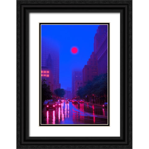 Rainlights Black Ornate Wood Framed Art Print with Double Matting by Orozco, Danner