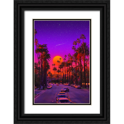 Tropics in Hollywood Black Ornate Wood Framed Art Print with Double Matting by Orozco, Danner