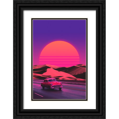 Vaporsun Road Black Ornate Wood Framed Art Print with Double Matting by Orozco, Danner