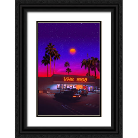 VHS 1998 Black Ornate Wood Framed Art Print with Double Matting by Orozco, Danner