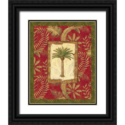Exotica Palm II Black Ornate Wood Framed Art Print with Double Matting by Audrey, Charlene