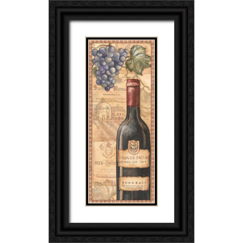 Vineyards - Red Black Ornate Wood Framed Art Print with Double Matting by Audrey, Charlene