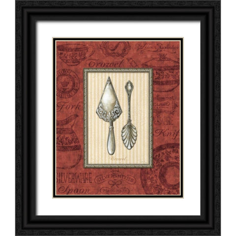 Trowel Black Ornate Wood Framed Art Print with Double Matting by Audrey, Charlene