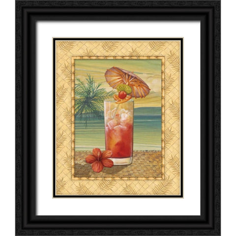 Island Nectar III Black Ornate Wood Framed Art Print with Double Matting by Audrey, Charlene