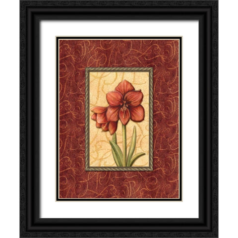 Red Passion IV Black Ornate Wood Framed Art Print with Double Matting by Audrey, Charlene