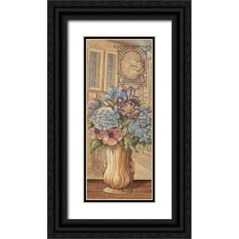 Bouquet from France Black Ornate Wood Framed Art Print with Double Matting by Audrey, Charlene