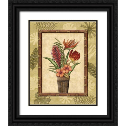 Paradisio Bouquet II Black Ornate Wood Framed Art Print with Double Matting by Audrey, Charlene