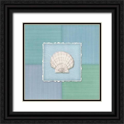 Blue Sea III Black Ornate Wood Framed Art Print with Double Matting by Audrey, Charlene