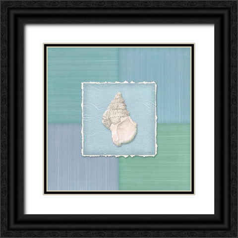 Blue Sea IV Black Ornate Wood Framed Art Print with Double Matting by Audrey, Charlene
