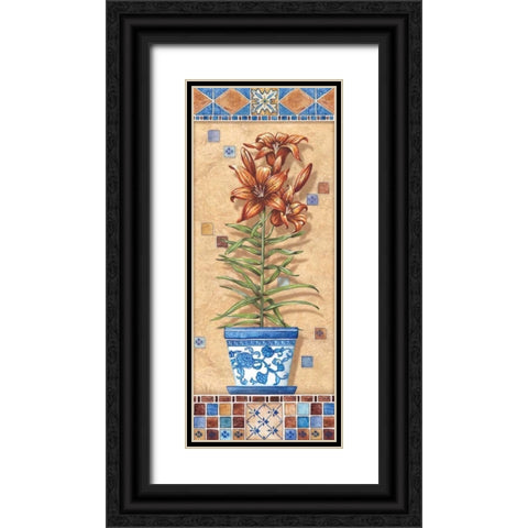 Flower in Greece II Black Ornate Wood Framed Art Print with Double Matting by Audrey, Charlene