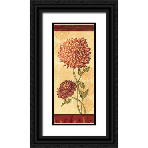 Dahlia I Black Ornate Wood Framed Art Print with Double Matting by Audrey, Charlene