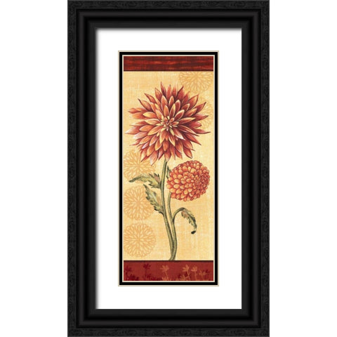 Dahlia II Black Ornate Wood Framed Art Print with Double Matting by Audrey, Charlene