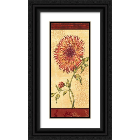 Dahlia III Black Ornate Wood Framed Art Print with Double Matting by Audrey, Charlene