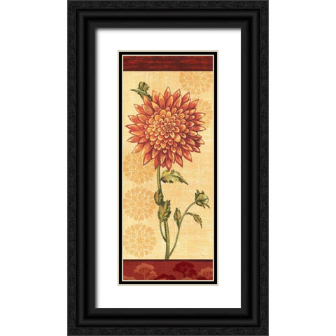 Dahlia IV Black Ornate Wood Framed Art Print with Double Matting by Audrey, Charlene