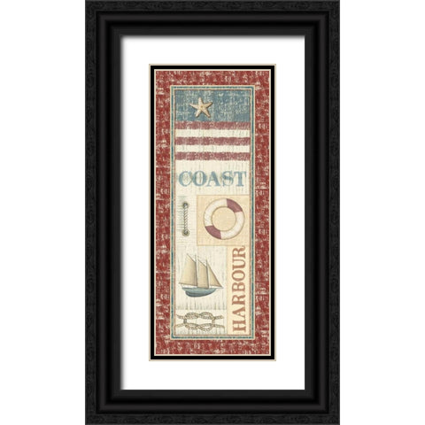Coastal I Black Ornate Wood Framed Art Print with Double Matting by Audrey, Charlene