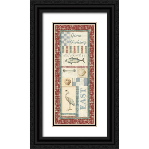 Coastal IV Black Ornate Wood Framed Art Print with Double Matting by Audrey, Charlene