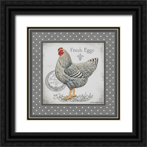 Farm Fresh Eggs II Black Ornate Wood Framed Art Print with Double Matting by Babbit, Gwendolyn