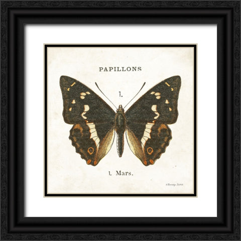 Butterfly I Black Ornate Wood Framed Art Print with Double Matting by Babbitt, Gwendolyn