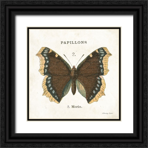 Butterfly II Black Ornate Wood Framed Art Print with Double Matting by Babbitt, Gwendolyn