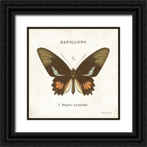 Butterfly III Black Ornate Wood Framed Art Print with Double Matting by Babbitt, Gwendolyn