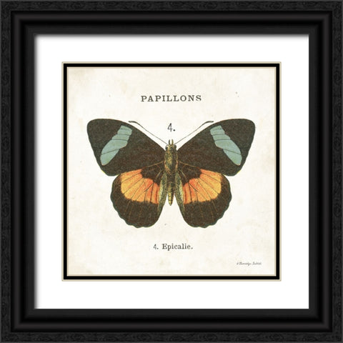 Butterfly IV Black Ornate Wood Framed Art Print with Double Matting by Babbitt, Gwendolyn