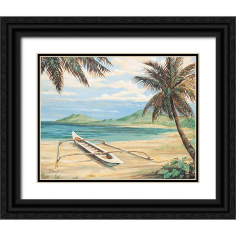 Outrigger Cove Black Ornate Wood Framed Art Print with Double Matting by Brent, Paul