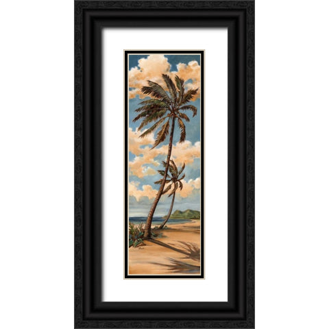 Palm Breeze II Black Ornate Wood Framed Art Print with Double Matting by Brent, Paul