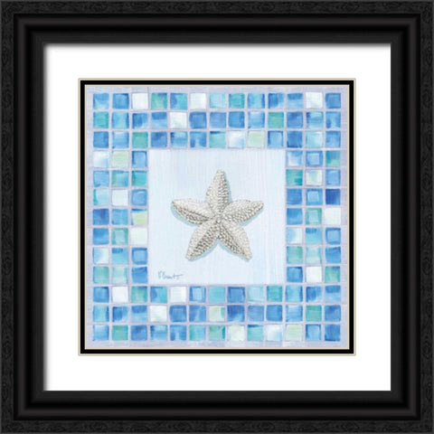 Mosaic Starfish Black Ornate Wood Framed Art Print with Double Matting by Brent, Paul