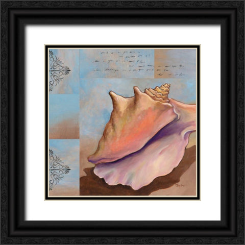 Sanibel Conch Black Ornate Wood Framed Art Print with Double Matting by Brent, Paul