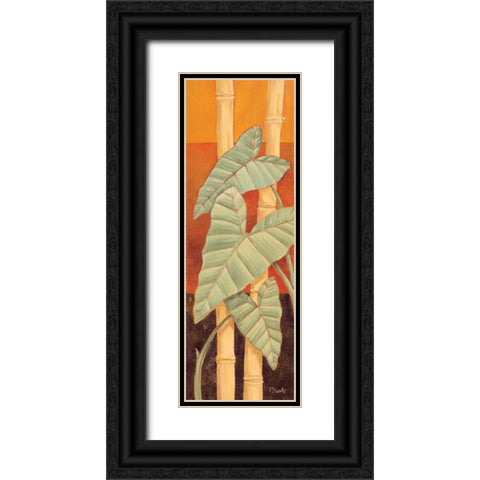 Bali Leaves II Black Ornate Wood Framed Art Print with Double Matting by Brent, Paul
