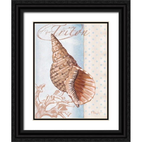 Beachhouse Blue II Black Ornate Wood Framed Art Print with Double Matting by Brent, Paul