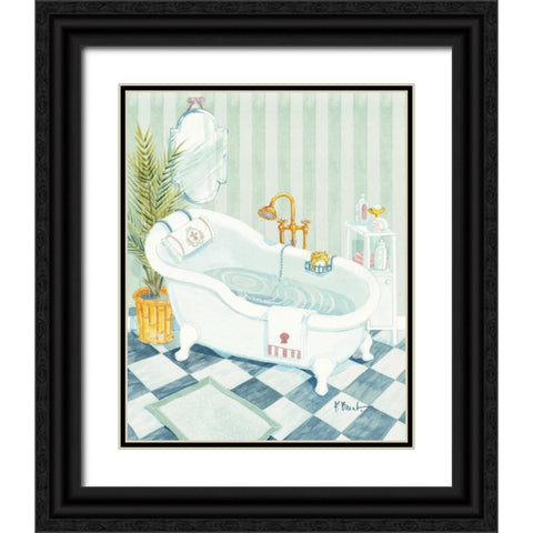 Claw Tub Black Ornate Wood Framed Art Print with Double Matting by Brent, Paul