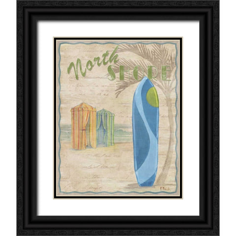 Surf City IV Black Ornate Wood Framed Art Print with Double Matting by Brent, Paul