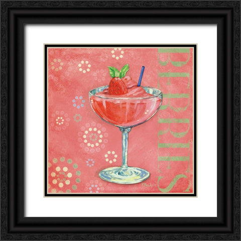 Calypso Cocktails I Black Ornate Wood Framed Art Print with Double Matting by Brent, Paul