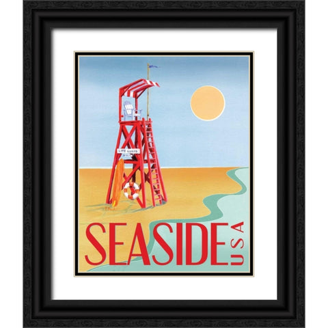 Beach Watch I Black Ornate Wood Framed Art Print with Double Matting by Brent, Paul