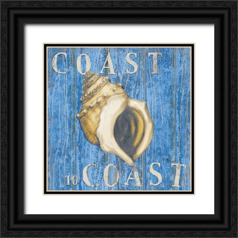 Coastal USA Conch Black Ornate Wood Framed Art Print with Double Matting by Brent, Paul
