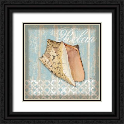 Spa Shells II Black Ornate Wood Framed Art Print with Double Matting by Brent, Paul