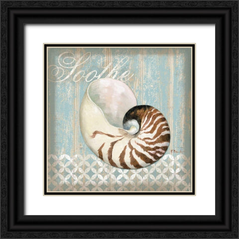 Spa Shells III Black Ornate Wood Framed Art Print with Double Matting by Brent, Paul