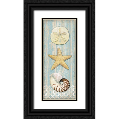 Spa Shells Vertical I Black Ornate Wood Framed Art Print with Double Matting by Brent, Paul