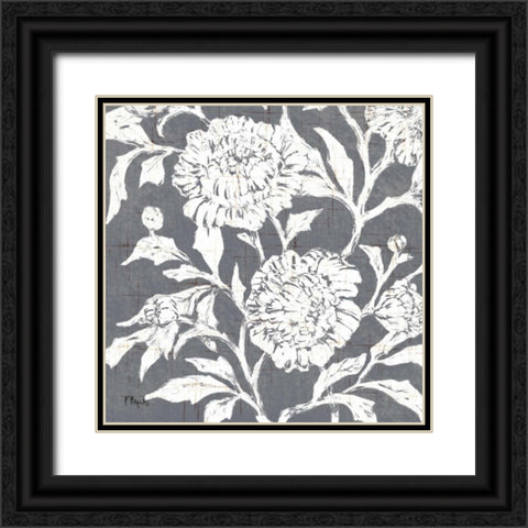 Jardin Floral IV Black Ornate Wood Framed Art Print with Double Matting by Brent, Paul