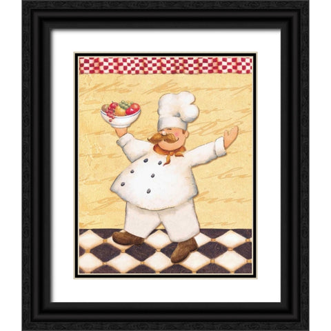 Le Chef et le Fruits Black Ornate Wood Framed Art Print with Double Matting by Brissonnet, Daphne