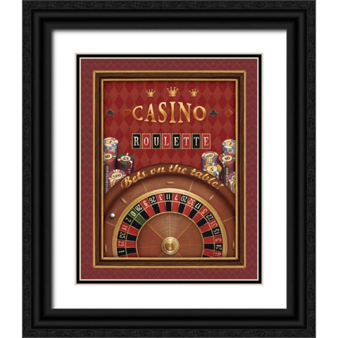 Roulette Black Ornate Wood Framed Art Print with Double Matting by Brissonnet, Daphne