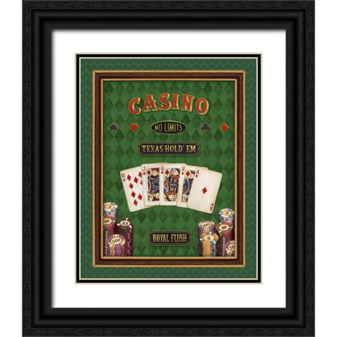 Texas Hold Em Black Ornate Wood Framed Art Print with Double Matting by Brissonnet, Daphne