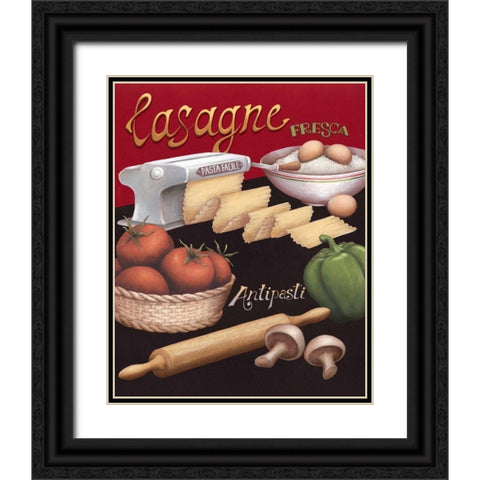 Lasagna Black Ornate Wood Framed Art Print with Double Matting by Brissonnet, Daphne