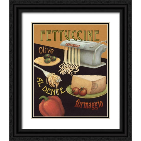 Fettuccine Black Ornate Wood Framed Art Print with Double Matting by Brissonnet, Daphne