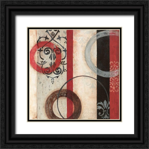 Circular II Black Ornate Wood Framed Art Print with Double Matting by Burnside, Barbara